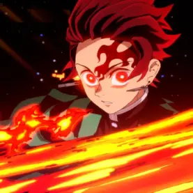 Tanjiro em Demon Slayer: The Hinokami Chronicles 2