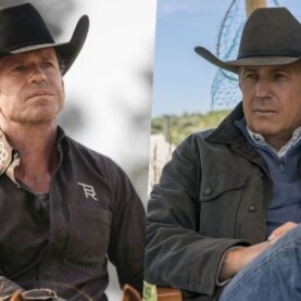 Taylor Sheridan, o criador de Yellowstone, e o astro Kevin Costner