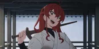 Eris em cena do Episódio 2 da 3ª temporada de Mushoku Tensei: Jobless Reincarnation
