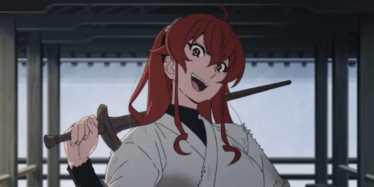 Eris em cena do Episódio 2 da 3ª temporada de Mushoku Tensei: Jobless Reincarnation