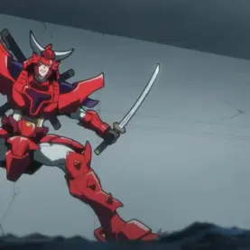 Gai em cena de Yoroi-Shinden Samurai Troopers