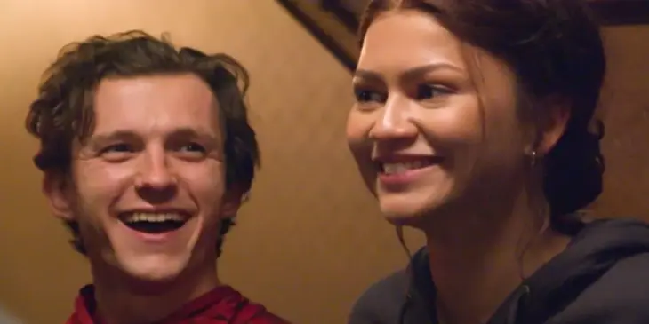 Tom Holland e Zendaya nos bastidores de Homem-Aranha Um Novo Dia