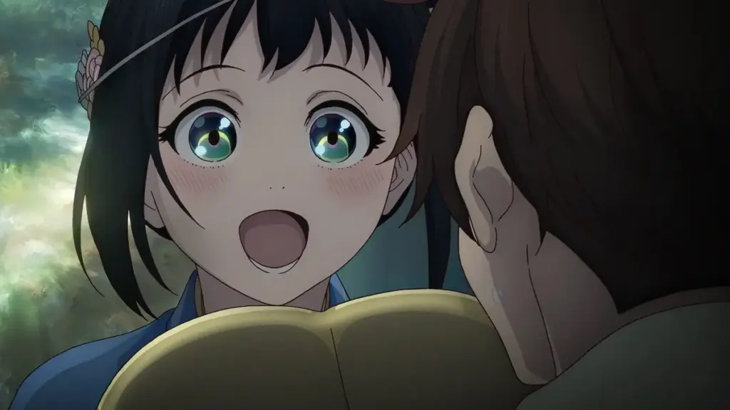 Inako e Kihachi em cena do Episódio 1  de A Luz do Futuro