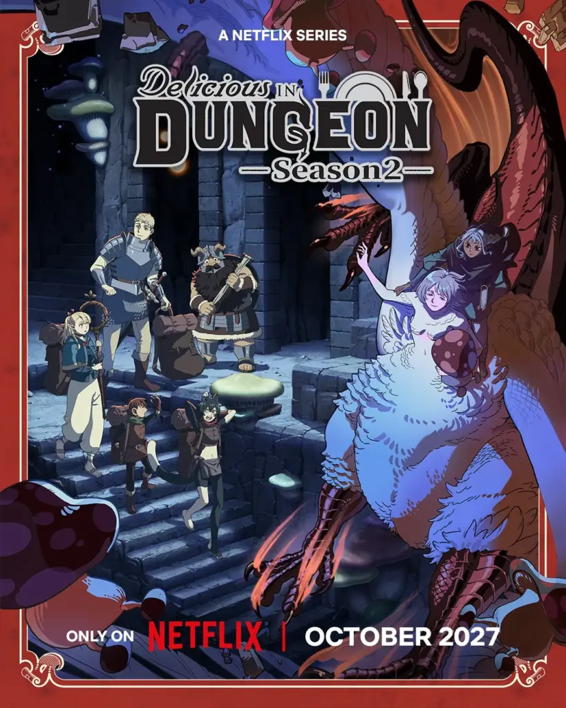 Pôster da 2ª temporada de Dungeon Meshi