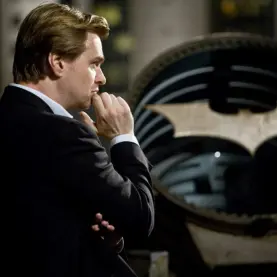 Christopher Nolan nos bastidores de um de seus filmes do Batman