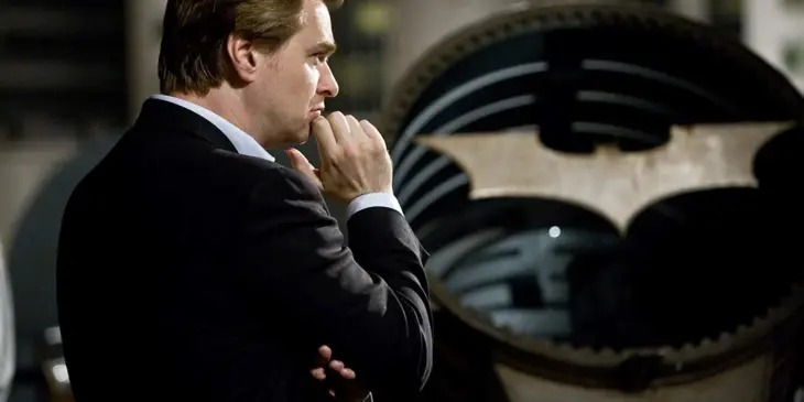 Christopher Nolan nos bastidores de um de seus filmes do Batman