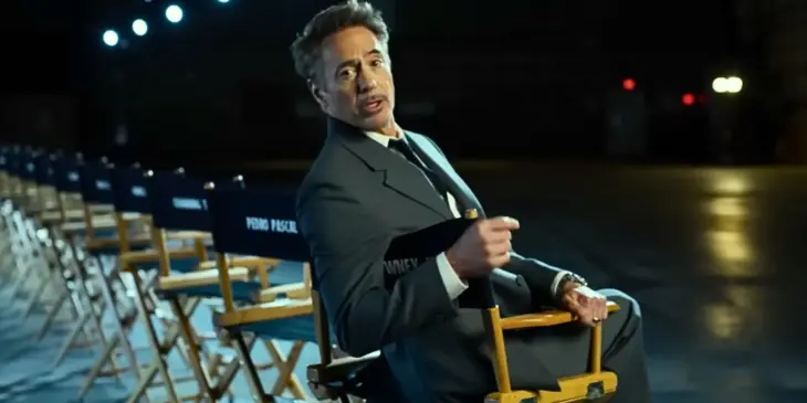 Robert Downey Jr em anúncio de Vingadores Doutor Destino