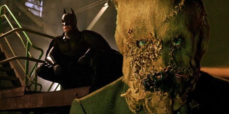 Christian Bale como Batman e Cillian Murphy como o Espantalho