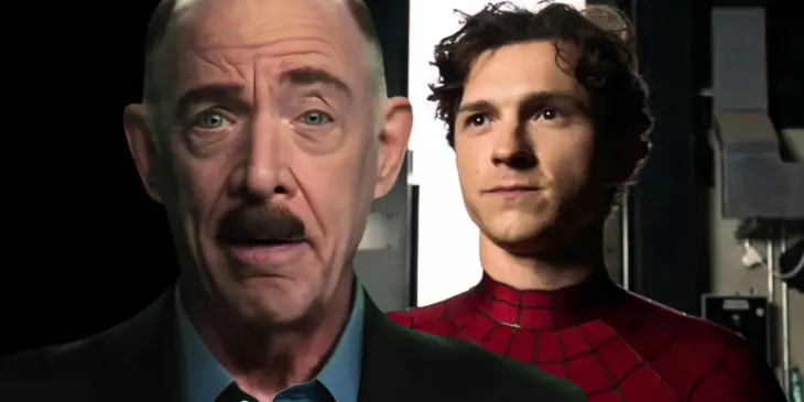 J.K. Simmons e Tom Holland, o Homem-Aranha do MCU