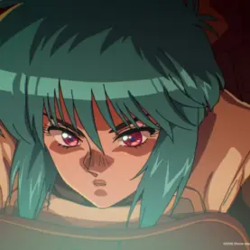Major Motoko Kusanagi em cena do Episódio 2 de The Ghost in the Shell