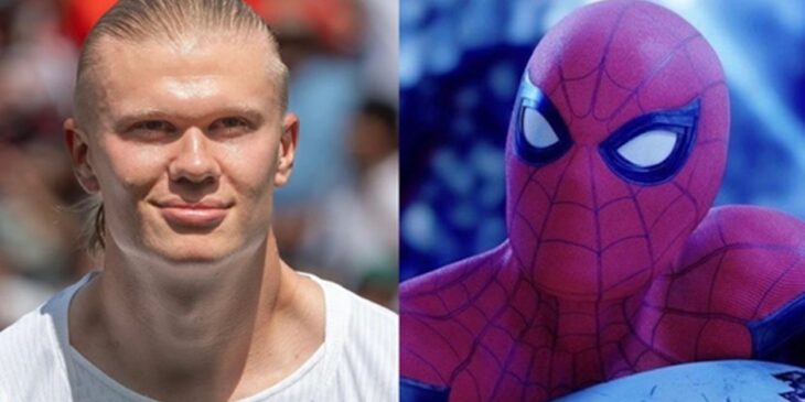 Haaland e Tom Holland