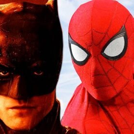 Robert Pattinson como Batman e Tom Holland como Homem-Aranha