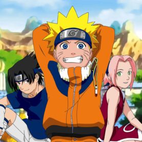 Os três protagonistas de Naruto