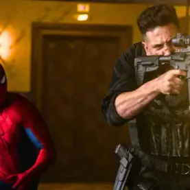 Homem-Aranha e o Justiceiro em ação