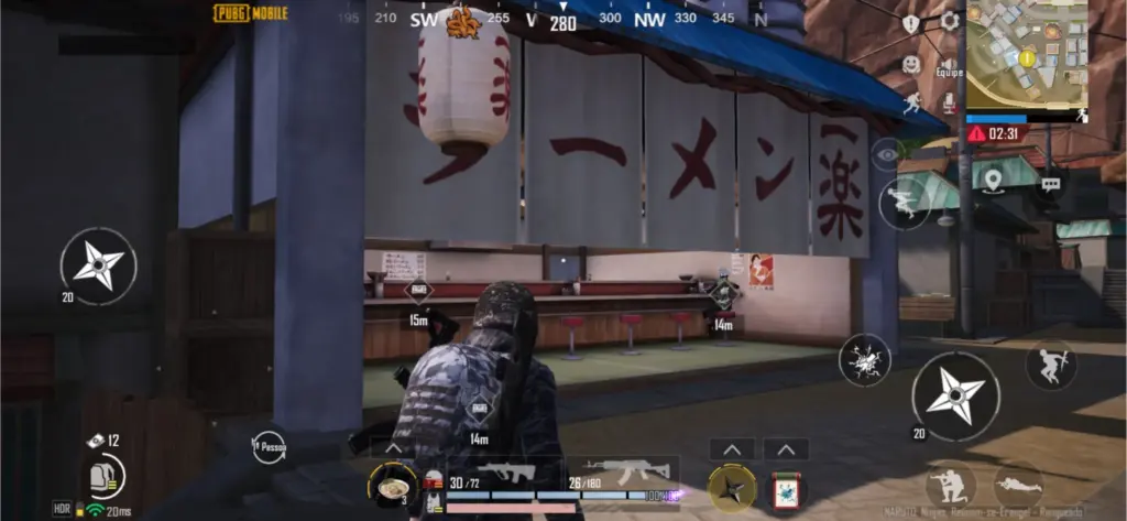 Vila da Folha na colaboração PUBG MOBILE x Naruto Shippuden