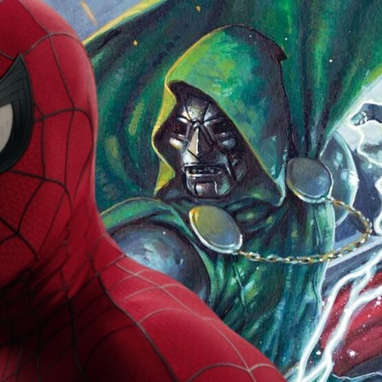 Tom Holland como Homem-Aranha e o Doutor Destino