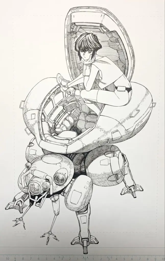 Ilustração da Major, de The Ghost in the Shell, pelo autor de DAN DA DAN