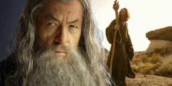 Jovem Gandalf de Os Anéis de Poder e Ian McKellen