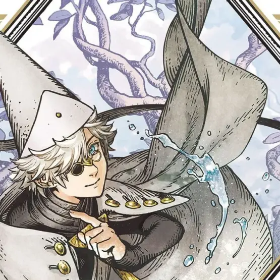 Qifrey em capa do Volume 3 de Witch Hat Atelier