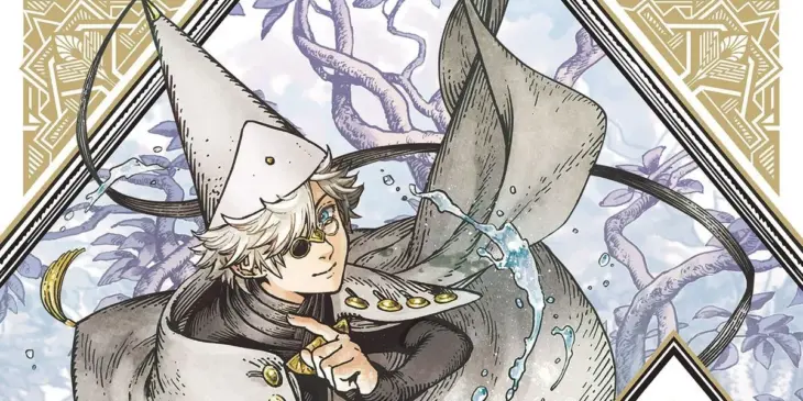Qifrey em capa do Volume 3 de Witch Hat Atelier