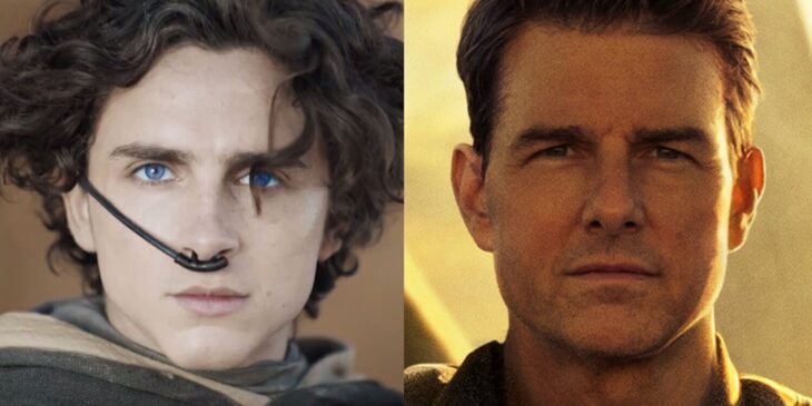 Timothée Chalamet na franquia Duna e Tom Cruise em Top Gun: Maverick