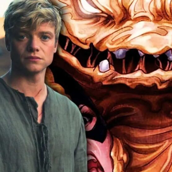 Tom Rhys Harries, que interpreta o Cara-de-Barro