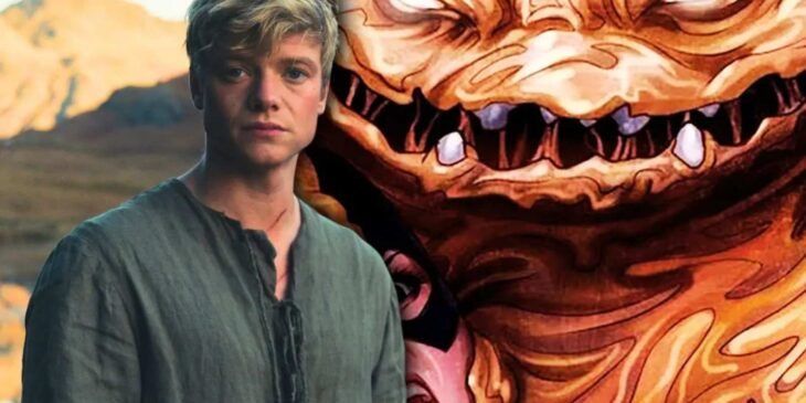 Tom Rhys Harries, que interpreta o Cara-de-Barro