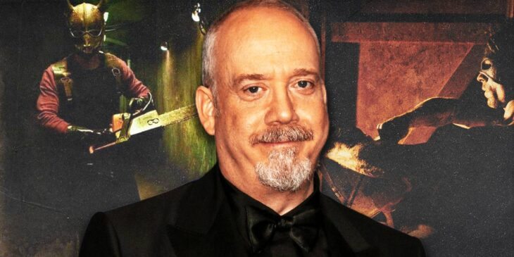 Paul Giamatti, com imagens da franquia O Albergue ao fundo