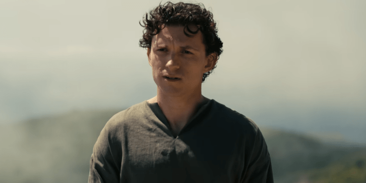 Tom Holland como Telêmaco em A Odisseia, de Christopher Nolan
