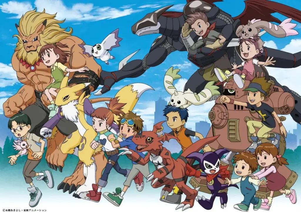 Arte de 25º aniversário de Digimon Tamers