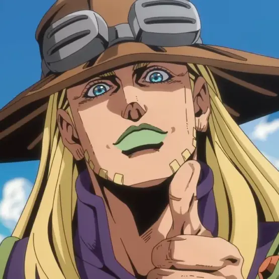 Gyro Zeppeli em cena da 2ª ETAPA de STEEL BALL RUN: JoJo's Bizarre Adventure
