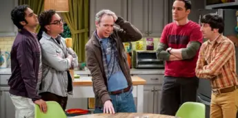Stuart e os protagonistas de The Big Bang Theory