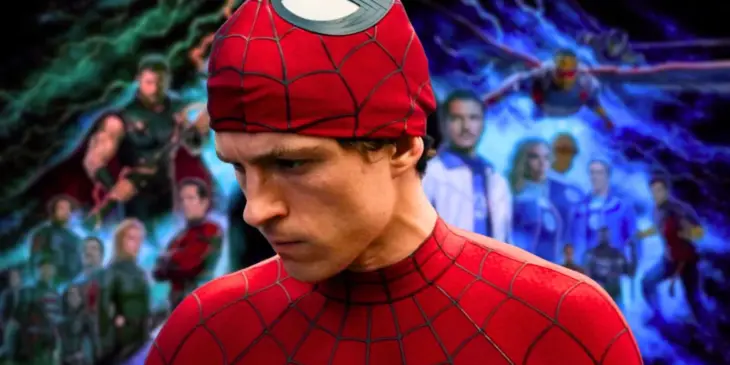 Tom Holland, o Homem-Aranha, e heróis da Saga do Multiverso
