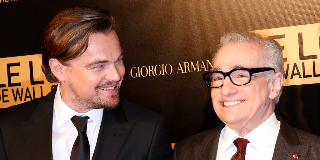 PARIS, FRANCE - DECEMBER 09:  (L-R) Actor Leonardo DiCaprio and director Martin Scorsese attend the photocall before the movie 'The Wolf of Wall Street' World Premiere at Cinema Gaumont Opera on December 9, 2013 in Paris, France.  (Photo by Bertrand Rindoff Petroff/Getty Images)